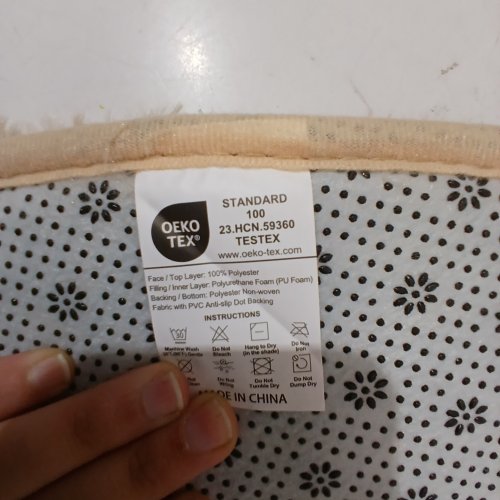 FLUFFY FAUX FUR ROUND RUG - 36" - BEIGE image 4