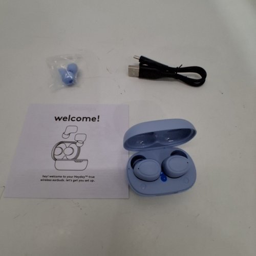 HEYDAY TRUE WIRELESS BLUETOOTH EARBUDS WITH 33FT RANGE - SKY BLUE (MODEL: 008 07 2227) image 3