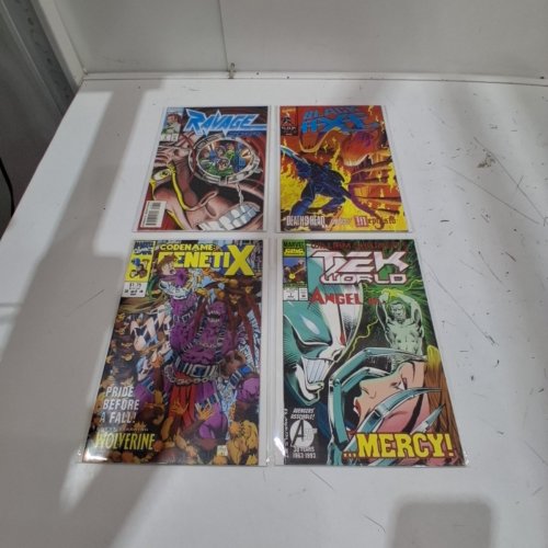 4 ASSTD MARVEL COMIC BOOKS - TEK WORLD #7, CODENAME GENETIX #2 OF 4, BLACK AXE #3, RAVAGE 2099 #8 - VARIOUS AUTHORS image 2
