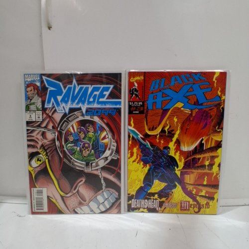 4 ASSTD MARVEL COMIC BOOKS - TEK WORLD #7, CODENAME GENETIX #2 OF 4, BLACK AXE #3, RAVAGE 2099 #8 - VARIOUS AUTHORS image 3