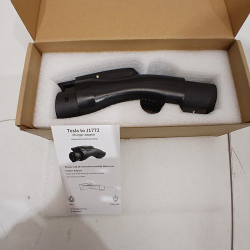 TESLA TO J1772 ADAPTER - COMPATIBLE WITH ALL J1772 ELECTRIC VEHICLES - 60A/250V AC MAX - BLACK image 2