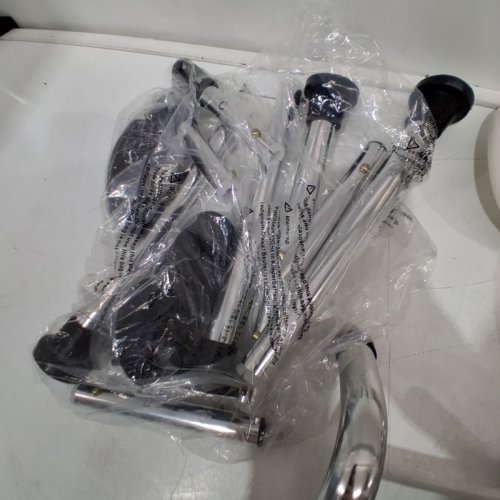 SLIDING SHOWER CHAIR WITH SWIVEL SEAT - 400LBS CAPACITY - 42" X 21" X 37" - SILVER/WHITE (MODEL: XZY227) image 3