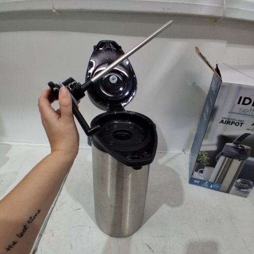 IDEAL SETTINGS STAINLESS STEAL LINED AIRPOT/BEVERAGE WARMER - 3L - SILVER (MODEL: 213020001) image 4