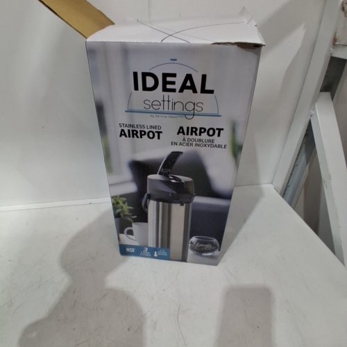 IDEAL SETTINGS STAINLESS STEAL LINED AIRPOT/BEVERAGE WARMER - 3L - SILVER (MODEL: 213020001) image 6