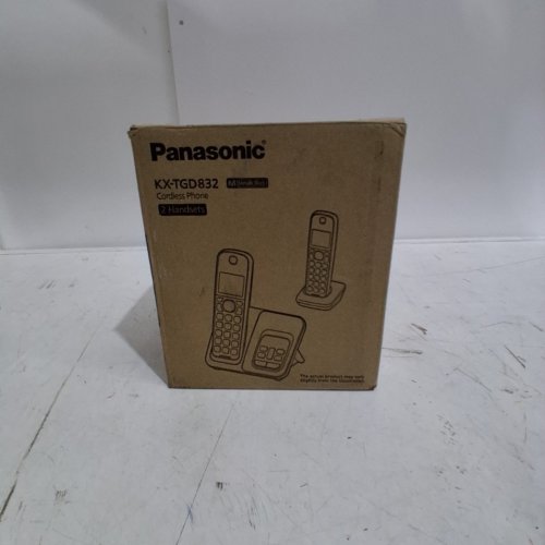 2PC PANASONIC CORDLESS HOME PHONE SYSTEM - BLACK (MODEL: KX-TGD830) image 3