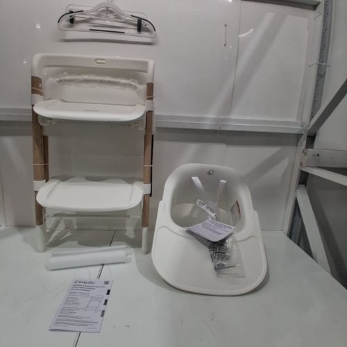 EVENFLO RIGHTSEAT MULTISTAGE HIGHCHAIR - 25" X 18.6" X 31.9" - SEA SALT WHITE (MODEL: HC100122518) image 2