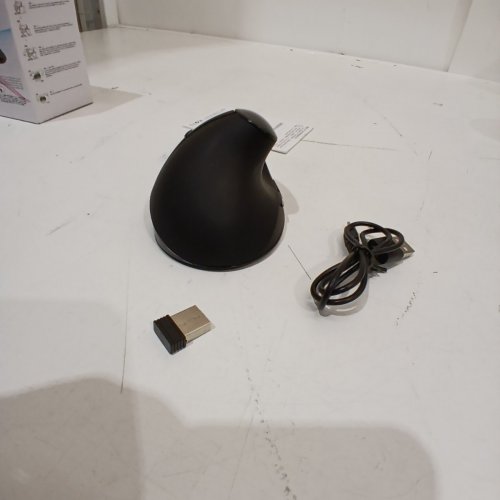 LEFT-HANDED OPTICAL VERTICAL ERGONOMIC COMPUTER MOUSE - 2.5GHZ - BLACK image 2