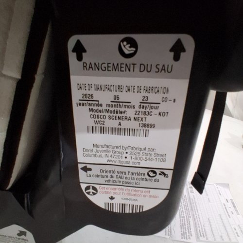 COSCO SCENERA NEXT CONVERTIBLE CAR SEAT - BLACKOUT (MODEL: 22183C-KOT) image 2