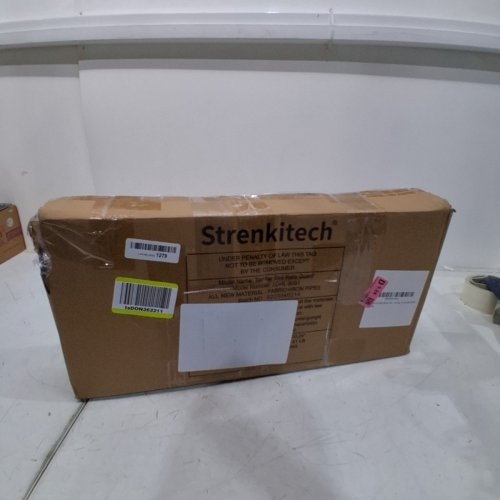 STRENKITECH TODDLER BED RAILS FOR CRIB FOLDABLE GUARD BUMPER FOR KIDS 59" -GREY/WHITE image 3