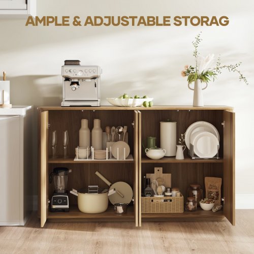 MARNUR FLUTED SIDEBOARD BUFFET CABINET - 32.7" X 55" X 15.4" - OAK (MODEL: SBC-FC03) image 4