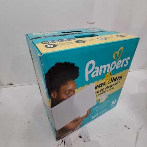 136PK PAMPERS SWADDLERS DIAPERS - NEWBORN SIZE image 2