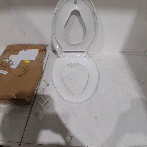 GARVEE ROUND SLOW CLOSE TOILET SEAT WITH BUILT IN TODDLER SEAT FOR POTTY TRAINING AND MAGNETS - 17" - WHITE (MODEL: PHO_0VP67XWL) image 4