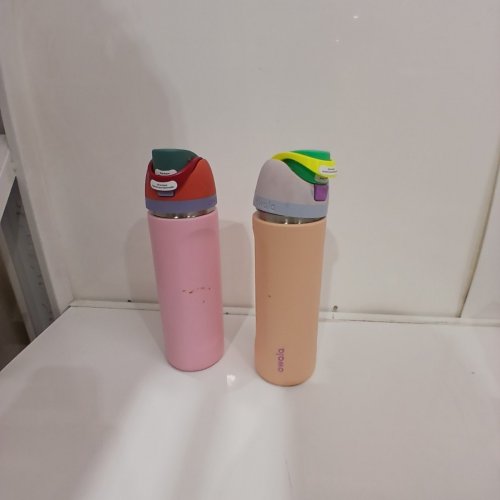 2PK OWALA STAINLESS STEEL WATER BOTTLES - 24OZ - PINK/PEACH (MODEL: 1965314) image 2