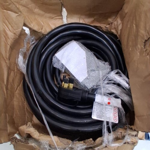 JORSBRIGE GENERATOR EXTENSION CORD STW 6/3 + 8/1 AND POWER INLET BOX - 50A - 125V/250V - 50FT - BLACK image 3