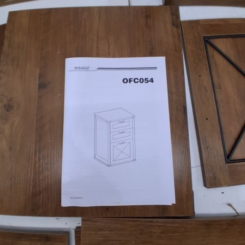 VASAGLE 3-DRAWER STORAGE FILE CABINET - HONEY BROWN (MODEL: OFC054) image 4