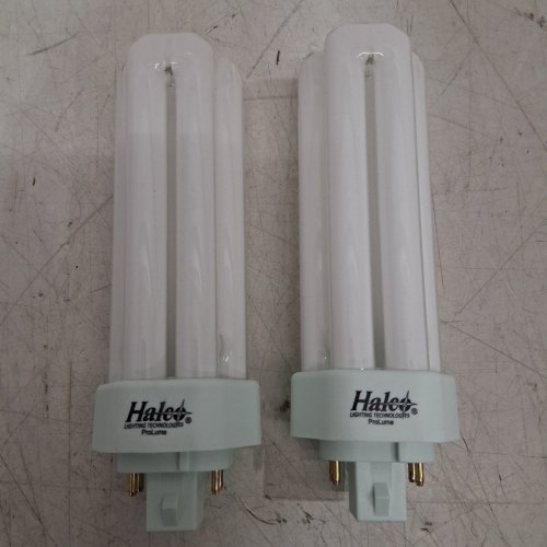 2 HALCO TRIPLE TUBE 4-PIN PLUG-IN COMPACT FLUORESCENT LIGHT BULBS - 32W - 3500K - 2400LM - NEUTRAL WHITE (MODEL: PL32T/E/35/ECO) image 3