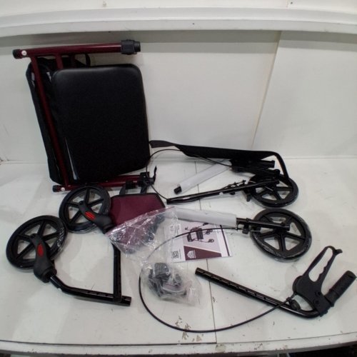 BYTETECPEAK R4 ROLLATOR WALKER WITH BRAKES - BURGUNDY/RED (MODEL: R4-HD) image 2