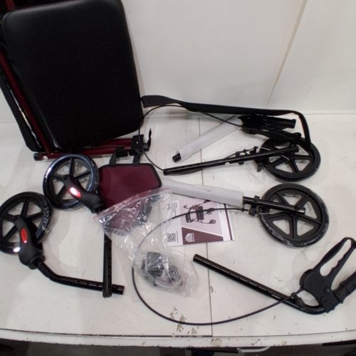 BYTETECPEAK R4 ROLLATOR WALKER WITH BRAKES - BURGUNDY/RED (MODEL: R4-HD) image 3