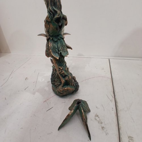 TERESA'S COLLECTIONS FAIRY STATUE WITH GLASS SOLAR LIGHT GLOBE FOR OUTDOOR DECOR - 10.6" - GREEN AND BRONZE image 4