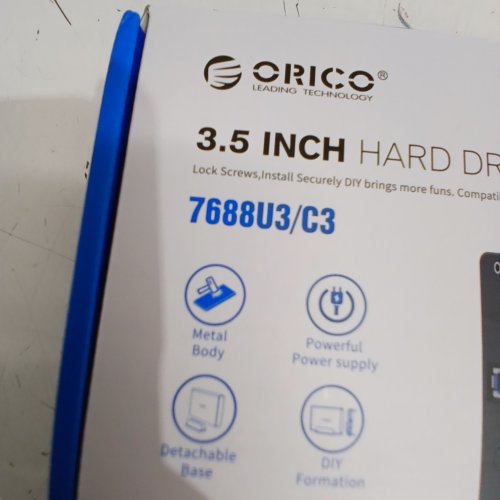 ORICO HARD DRIVE ENCLOSURE - 3.5" - BLACK (MODEL: 7688U3/C3) image 2