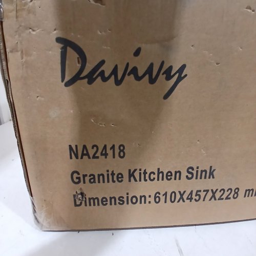 DAVIVY 24" UNDERMOUNT GRANITE KITCHEN SINK WORKSTATION - 24" X 18" - (MODEL: NA2418) image 2