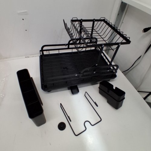 2-TIER DISH DRYING RACK - BLACK image 2