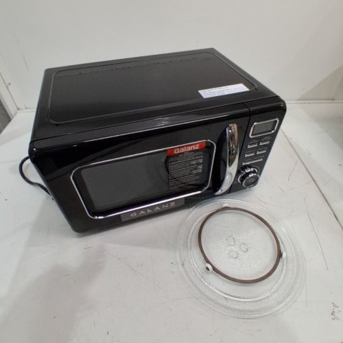 GALANZ RETRO STYLE COUNTERTOP MICROWAVE OVEN - 0.7CU.FT - BLACK (MODEL: GLCMKZ07BKR07) image 6