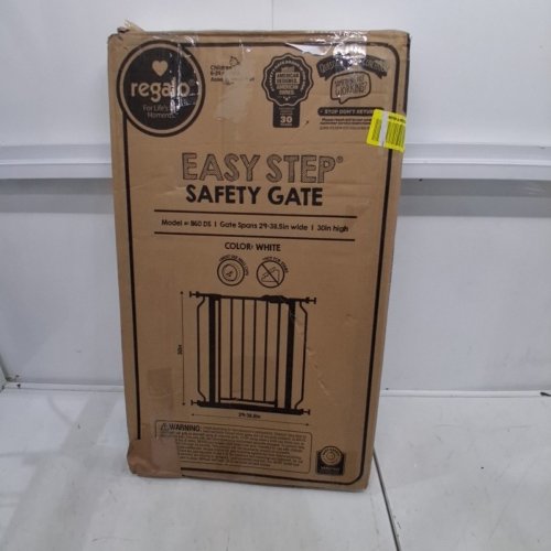 REGALO EASY-STEP METAL WALK-THROUGH SAFETY GATE - 30" X 29'' - 38.5'' - WHITE (MODEL: 1160DS) image 3