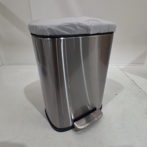 Amazon Basics Mini Rectangular Trash Can with Soft-Close Foot Pedal - 5L - STAINLESS STEEL (MODEL: B07PD3YST7) image 2