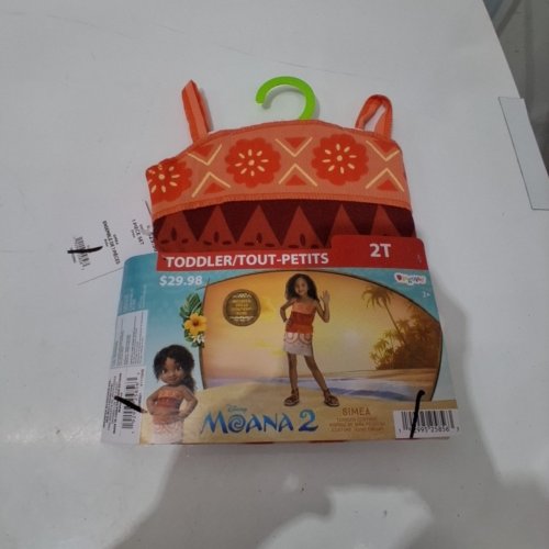 TODDLER DISGUISE MOANA 2 SIMEA COSTUME - 2T - ORANGE (STYLE: 171089S) image 2