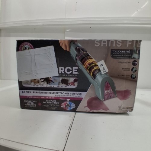 SHARK STAINFORCE CORDLESS HANDHELD CARPET/UPHOLSTERY STAIN CLEANER - (MODEL: HX101C) image 6
