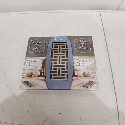 3PK MANOR HOUSE ORIENTAL FLOOR REGISTER VENT COVERS - 3" X 10" - BRUSHED NICKEL (MODEL: 7896310) image 2