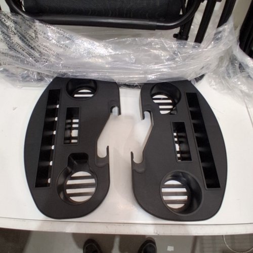 2PK JEAREY ZERO GRAVITY LOUNGE CHAIRS WITH CUP HOLDER TRAYS - BLACK (MODEL: A043-005-001) image 3