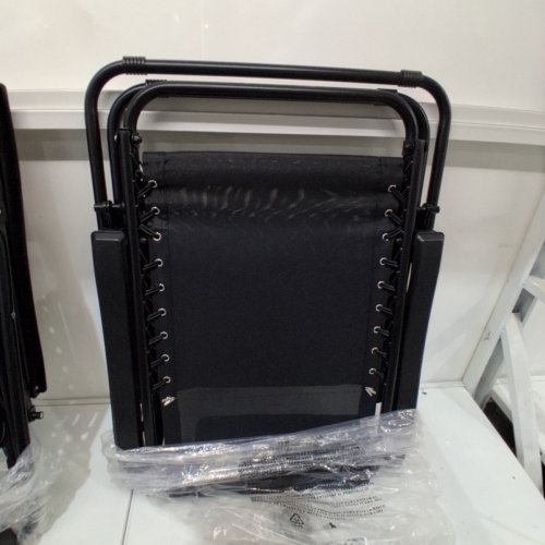 2PK JEAREY ZERO GRAVITY LOUNGE CHAIRS WITH CUP HOLDER TRAYS - BLACK (MODEL: A043-005-001) image 6