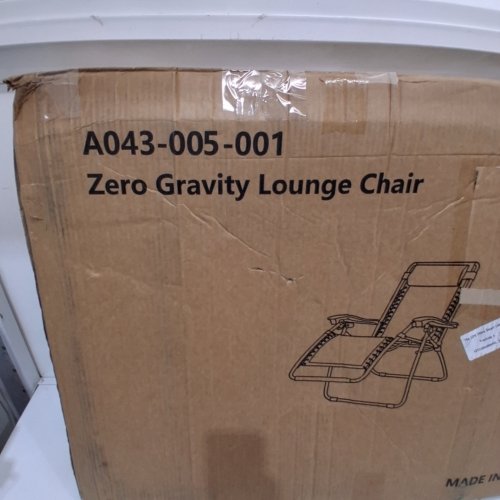 2PK JEAREY ZERO GRAVITY LOUNGE CHAIRS WITH CUP HOLDER TRAYS - BLACK (MODEL: A043-005-001) image 8