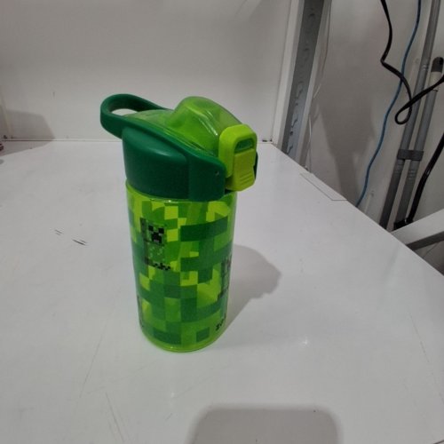 KID'S ZAK! EVERYDAY SMILES MINECRAFT WATER BOTTLE WITH STRAW - 16OZ - GREEN image 2