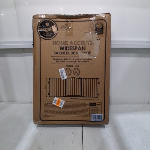 REGALO HOME ACCENTS WIDESPAN BABY GATE - 28" TALL, FITS OPENINGS 56" TO 74.5" - BLACK (MODEL: 1176BDS) image 3