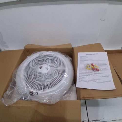 JINQIANMY RGB CEILING FAN WITH LIGHTS AND REMOTE, 17.7" - WHITE (MODEL:RGB-45CM) image 2
