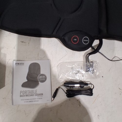 HOMEDICS PORTABLE BACK MASSAGE CUSHION WITH HEAT - BLACK (MODEL: VC-110H-BK) image 3