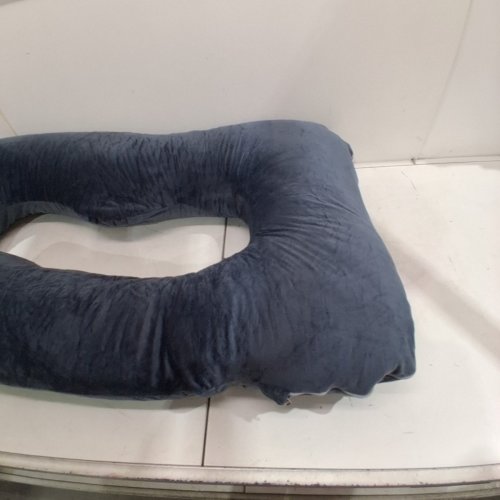 U-SHAPED BODY PILLOW / PREGNANCY PILLOW WITH WASHABLE COVER - 46" - GREY image 4