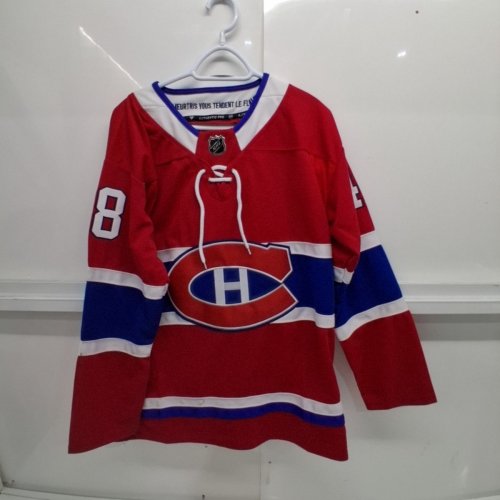 FANATICS LANE HUTSON NUMBER 48 PREMIUM HOME HOCKEY JERSEY - MONTREAL CANADIENS - SIZE 50 - RED image 2