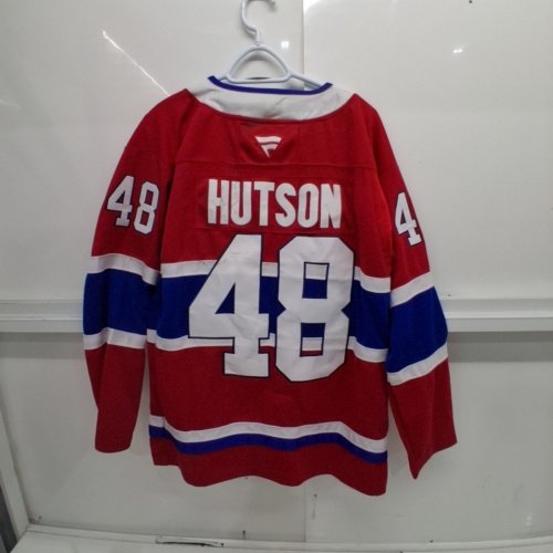 FANATICS LANE HUTSON NUMBER 48 PREMIUM HOME HOCKEY JERSEY - MONTREAL CANADIENS - SIZE 50 - RED image 3
