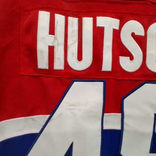 FANATICS LANE HUTSON NUMBER 48 PREMIUM HOME HOCKEY JERSEY - MONTREAL CANADIENS - SIZE 50 - RED image 4