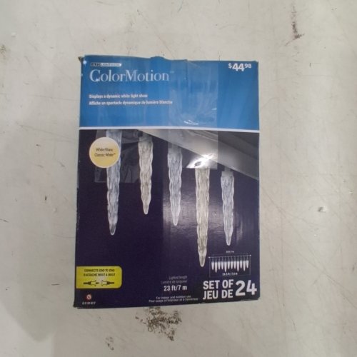 GEMMY COLOR MOTION LED ICICLE LIGHT SET - 23FT - WHITE image 6