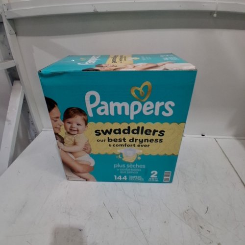 144PK PAMPERS SWADDLERS DISPOSABLE DIAPERS - SIZE 2 (12LBS -18LBS) image 3