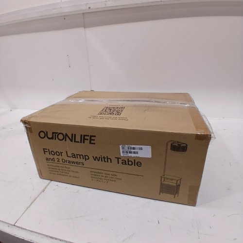 OUTONLIFE DIMMABLE FLOOR LAMP WITH CHARGING STATION SIDE TABLE & REMOTE - 3000K-6000K - RUSTIC BROWN (MODEL: ‎F-ZZZ0002-1) image 4