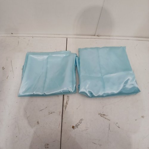 2PK BEDSURE SATIN PILLOW CASE - KING 20" X 36"- LIGHT BLUE image 2