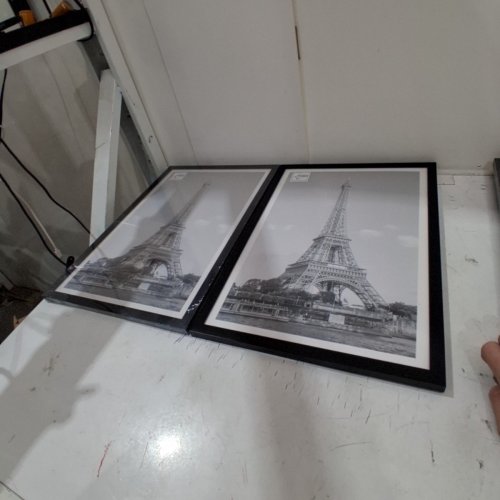 2PK UPSIMPLES MATTED PICTURE FRAME FOR INDOOR HOME AND OFFICE DÉCOR, 16" X 20" WITHOUT MAT & 11" X 14" WITH MAT, BLACK/WHITE, (MODEL: CH-UP12082) image 2