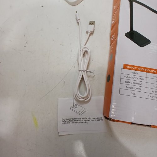 SEMLOS LED DESK LAMP - DIMMABLE LIGHT WITH USB CHARGING PORT - 3000-6500K - SILVER (MODEL: PH376) image 4