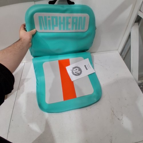 NIPHEAN INFLATABLE KAYAK AND PADDLE BOARD SEAT WITH BACK SUPPORT - 19" X 10" - TEAL/ORANGE - (MODEL: HL-NP-B-001) image 2
